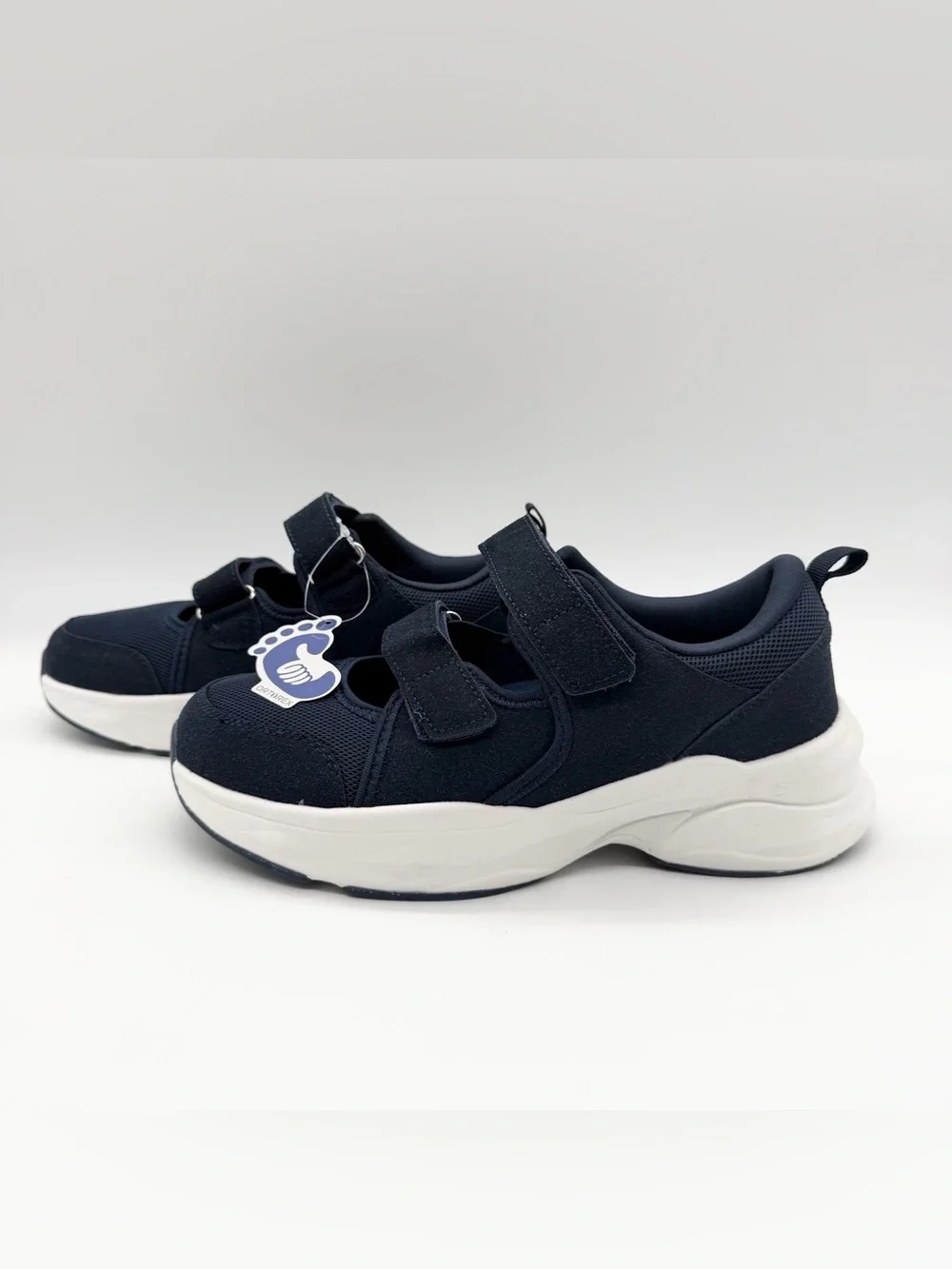 Ortorex Orthopedic Diabetic Walking Sneakers Shoes Adjustable Strap Navy 7 New